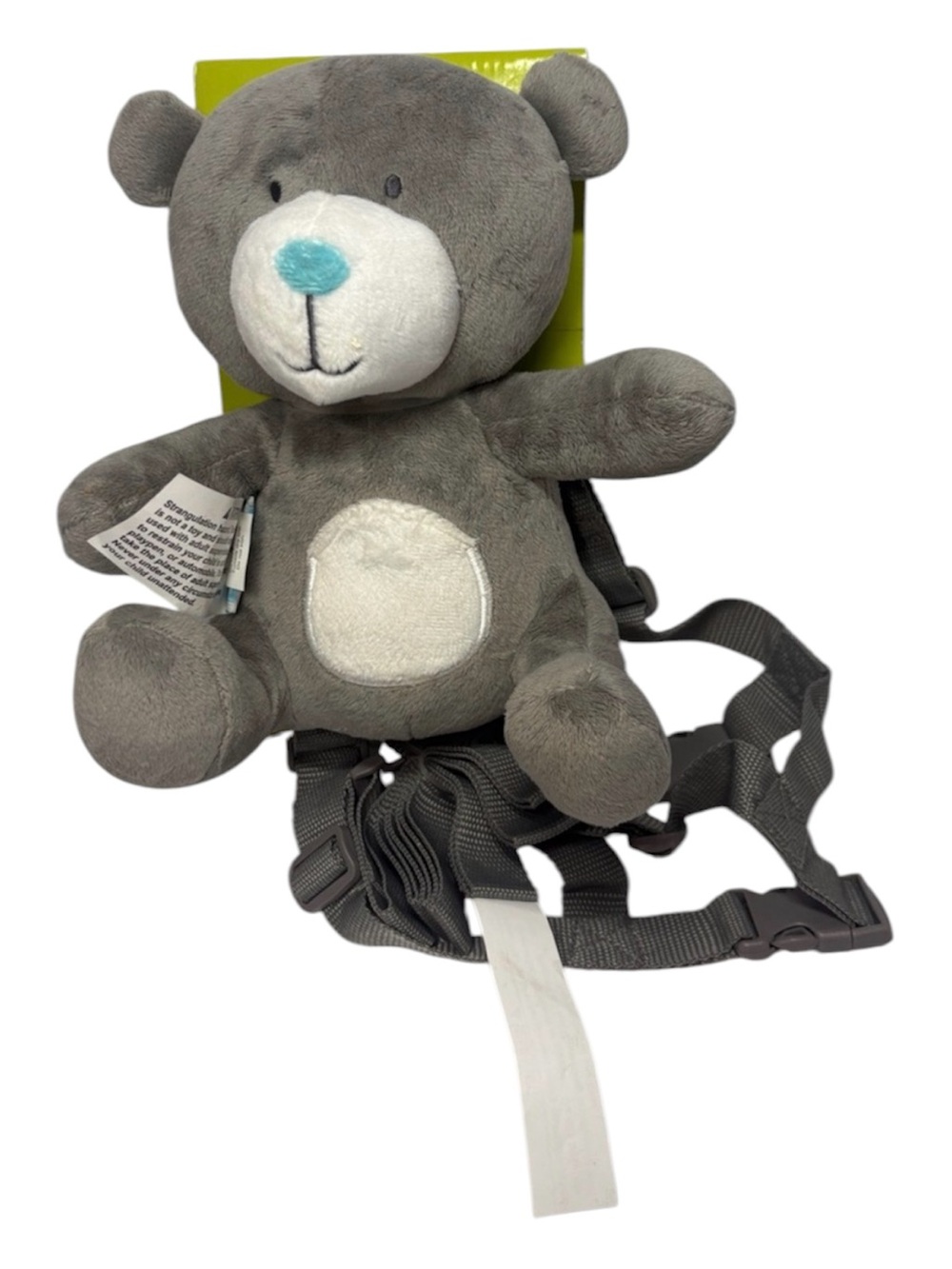 Plush Grey Bear 2-in-1  Harness Buddy Backpack for Kids
